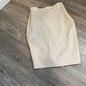 Beige Classic Pencil Skirt